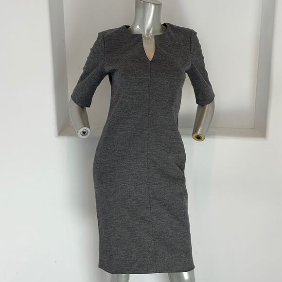 Diane Von Furstenberg Split Neck Aurora Wool Blend Dress Gray Size 8 BNWOT - Picture 14 of 16